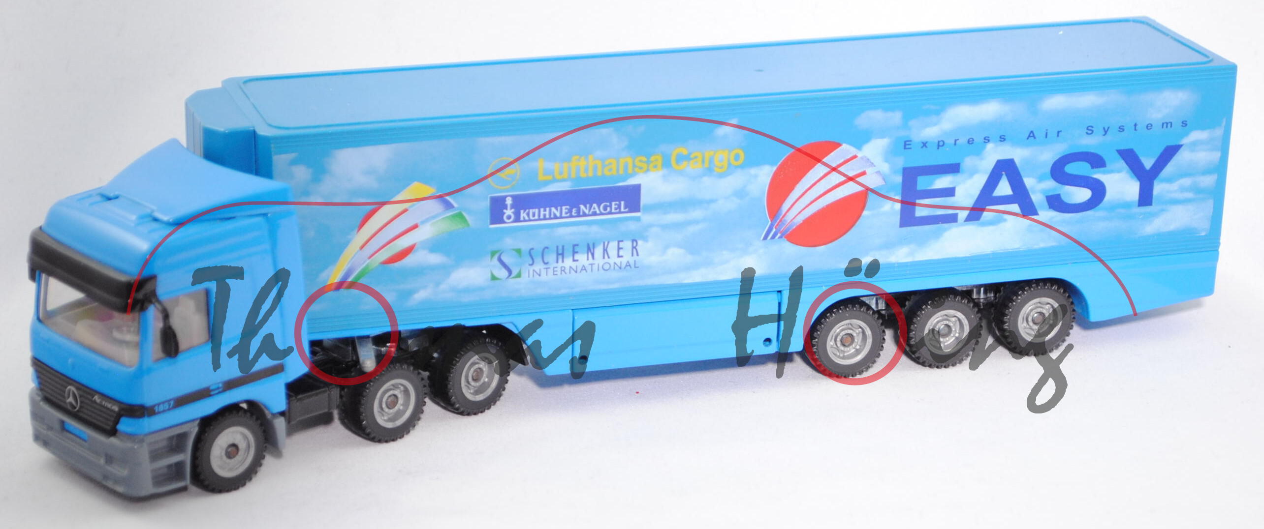 00001 Mercedes-Benz Actros LH 1857 (1. Gen., MP1, Mod. 96-02) Koffer-Sattelzug, EASY, LKW12, L15