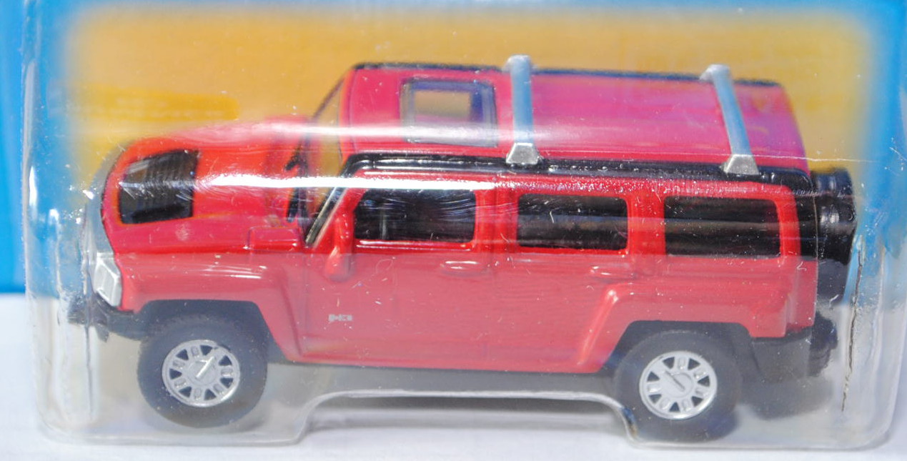 Hummer H3, karminrot, innen schwarz, Free Wheel, Unifortune RMZ City, 1:65 (3 inches Scale Model), m