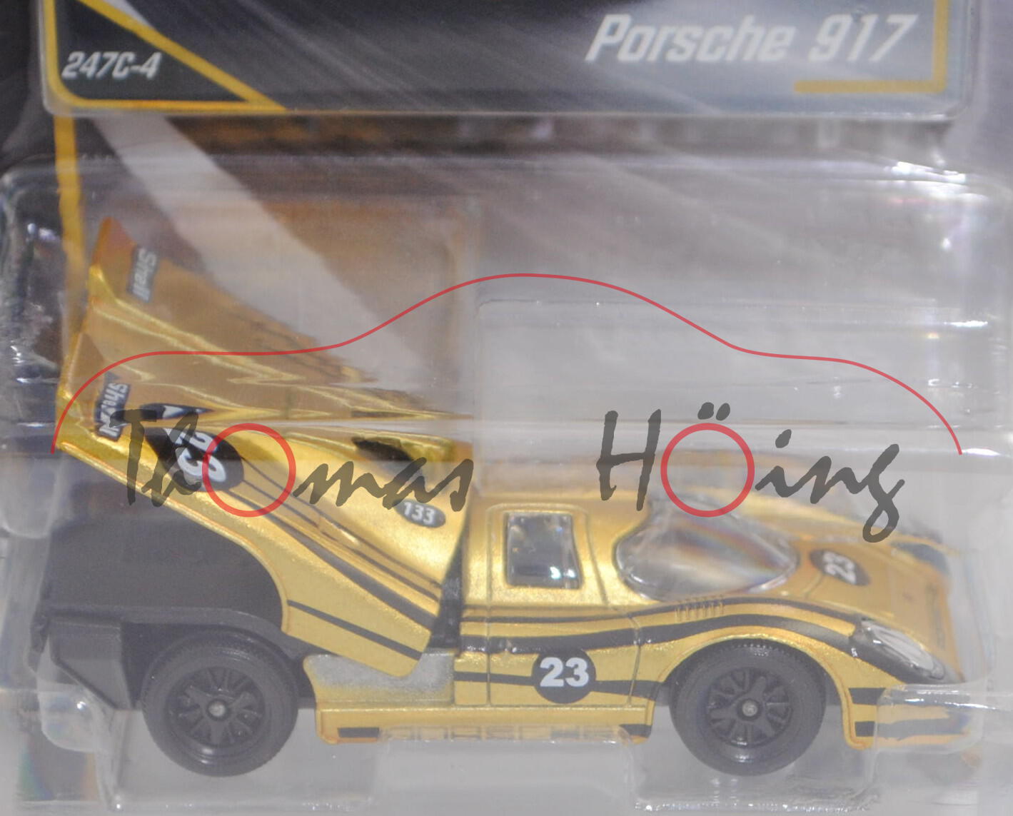 Porsche-Austria 917/4.5 Kurzheck Coupé (Typ 917 K, Modell 70), gold, Nr. 247C-4, majorette, 1:60, mb
