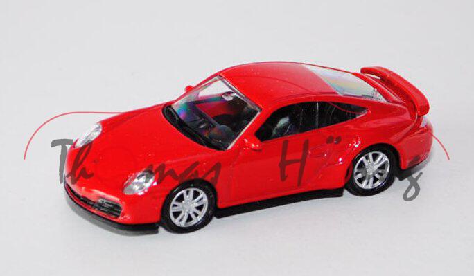 Porsche 911 Turbo, Modell 997, verkehrsrot, innen schwarz, Free Wheel, Unifortune RMZ City, 1:60 (3 