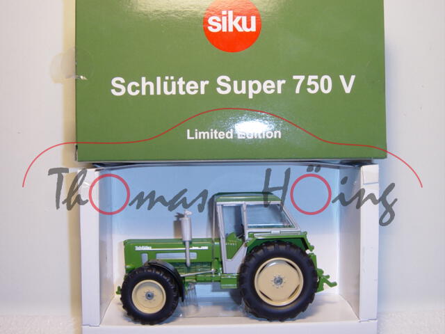 00406 Schlüter Super 750 V, farngrün, Felgen beige, MK - ST 2, Werbeschachtel