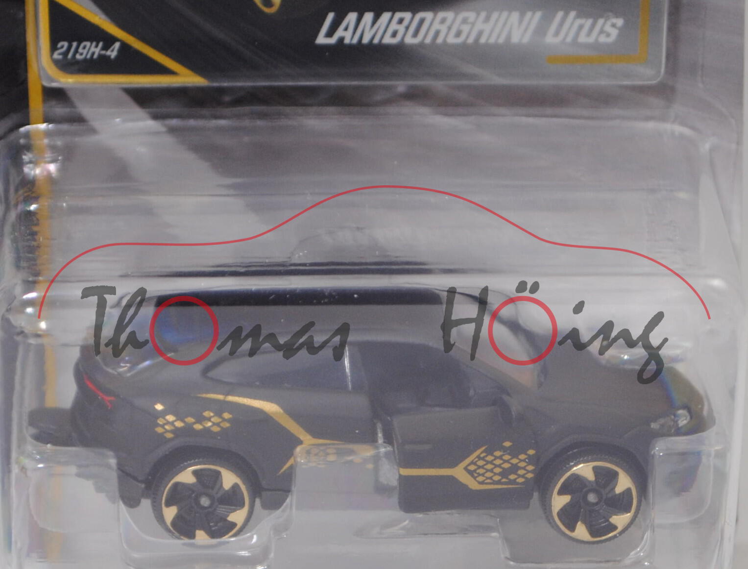 Lamborghini Urus (Modell 2018-), mattschwarz, Nr. 219H-4, majorette, 1:64, Blister (LIMITED EDITION)