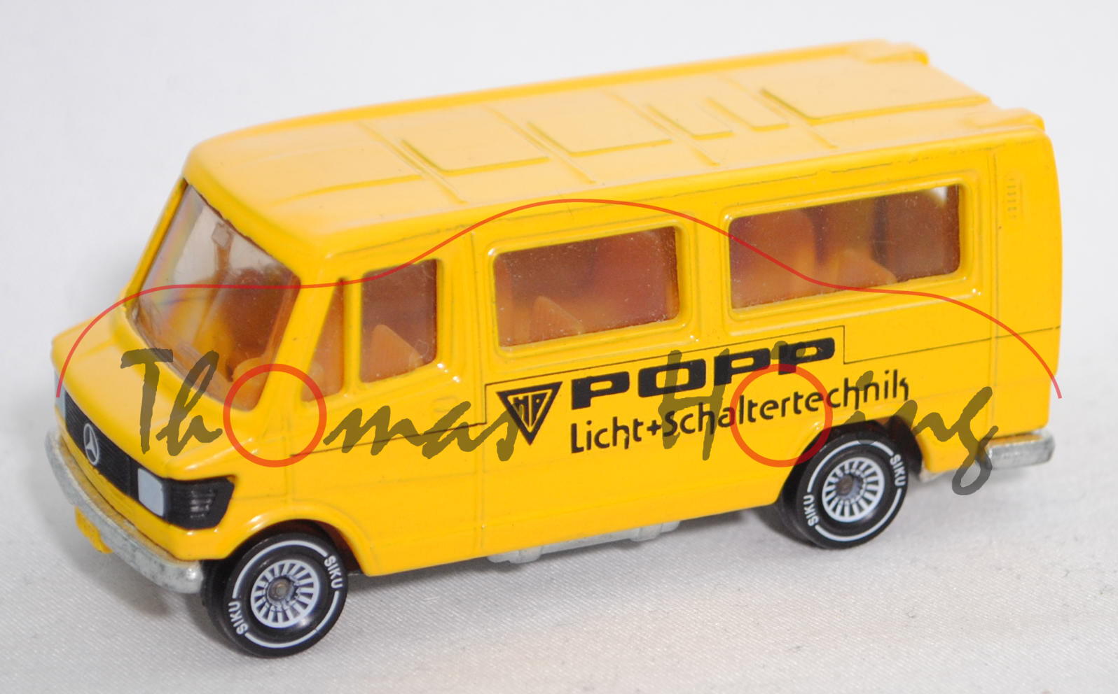 Mercedes-Benz 208 2.3 (Typ T 1, TN, MR 208, Mod. 1977-1982) Bus, gelb, POPP / Licht+Schaltertechnik