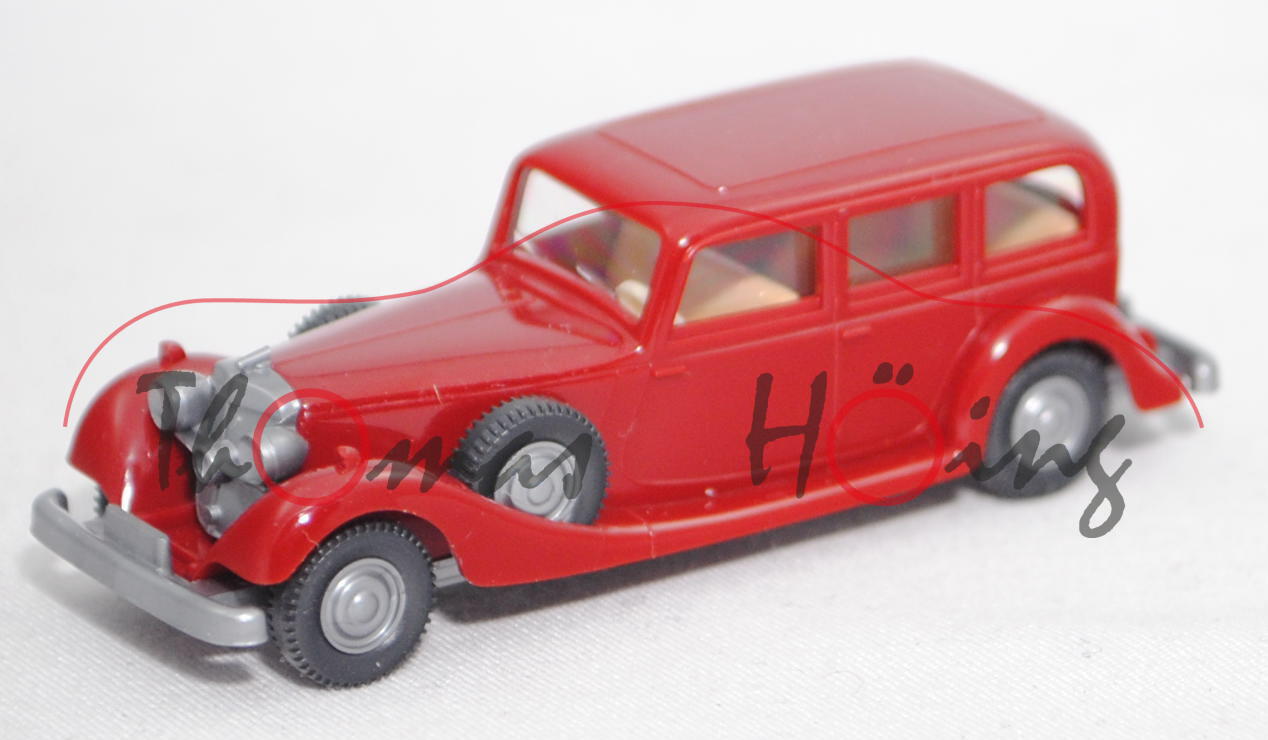 Horch 850 (Modell 1935-1937, Baujahr 1935), hell-purpurrot, Wiking, 1:87, mb (1 Lasche beschädigt)