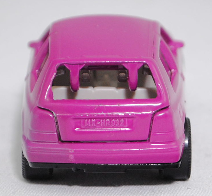 00002 VW Golf III 1.8 GL (Typ 1H, Vorfacelift, Modell 1991-1994), dunkel-verkehrspurpur, innen seidengrau, Lenkrad seidengrau, Chassis schwarz, Hong, Bpr. 1010, SIKU SUPER, 1:56, m-