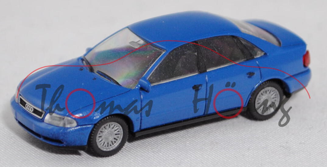 Audi A4 1.8 T quattro (B5, Typ 8D2, Vorfacelift, Modell 94-99), enzianblau, Rietze, 1:87, mb (Umbau)