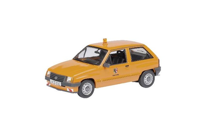 Opel Corsa A, Modell 1982-1990, gelborange, Stadt Nürnberg, Schuco, 1:43, PC-Box (Limited Edition 10