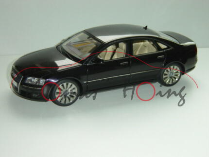 Audi A8 6.0 W12 quattro (D3, Typ 4E Facelift 1), Modell 2005-2007, schwarz, Kyosho, 1:18, mb