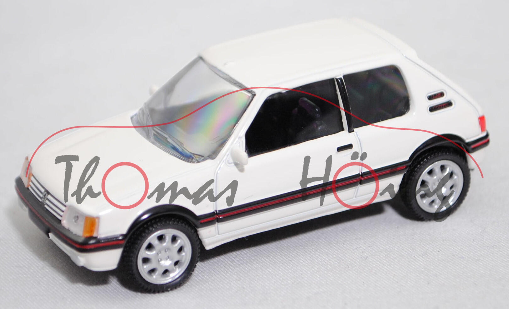 Peugeot 205 1.9 GTI (Baureihe 741C, 1. Facelift 1988, Modell 1984-1990), cremeweiß, Norev, 1:54, mb