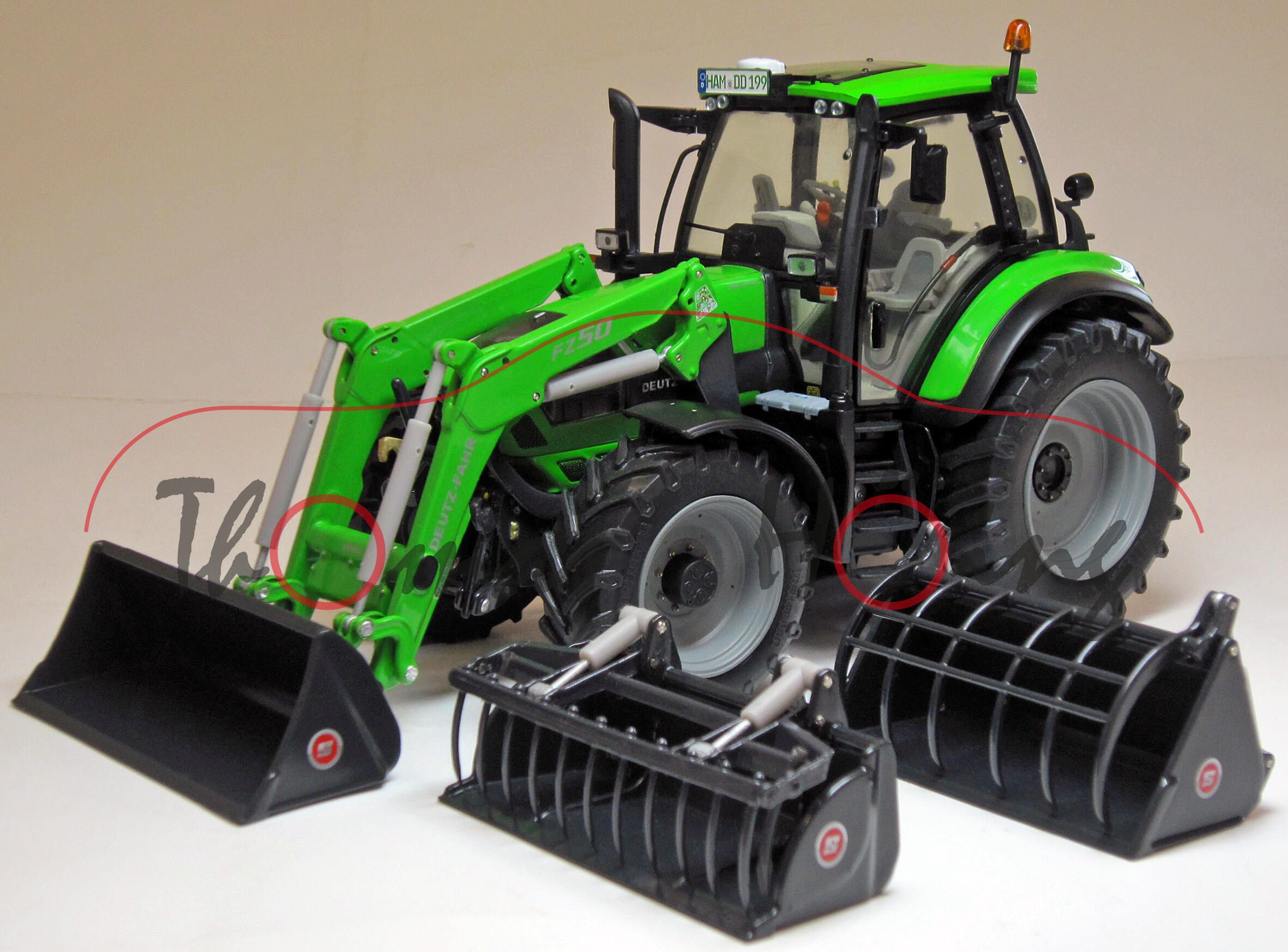 DEUTZ-FAHR Agrotron 6190 TTV (Ausführung 2013 -) mit STOLL ProfiLine FZ 50 Frontlader und 3 Werkzeug