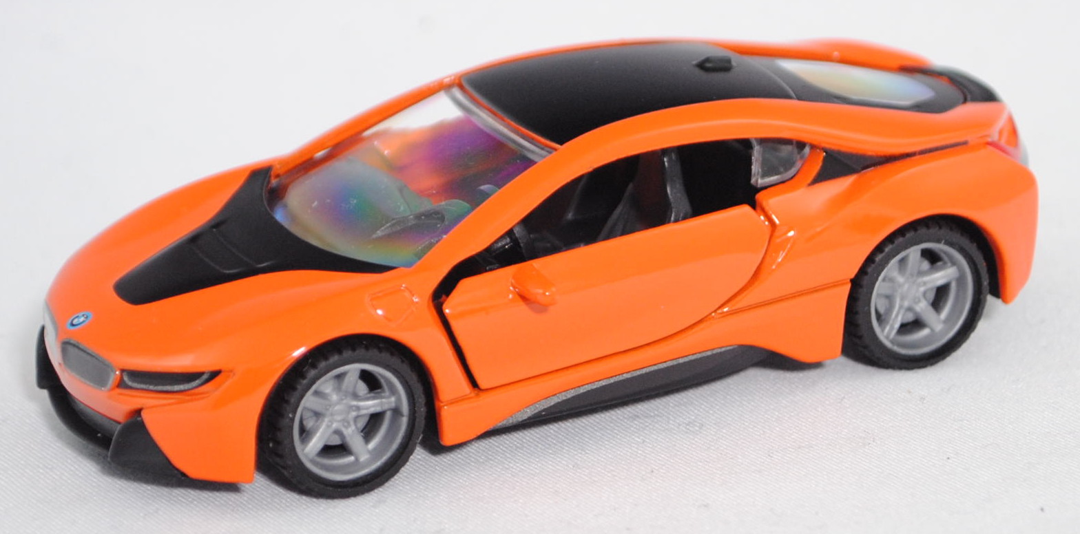 00000 BMW i8 Coupé LCI (Typ I12, Facelift, Mod. 18-), orange/schwarz, SIKU 1:50, L17mpK