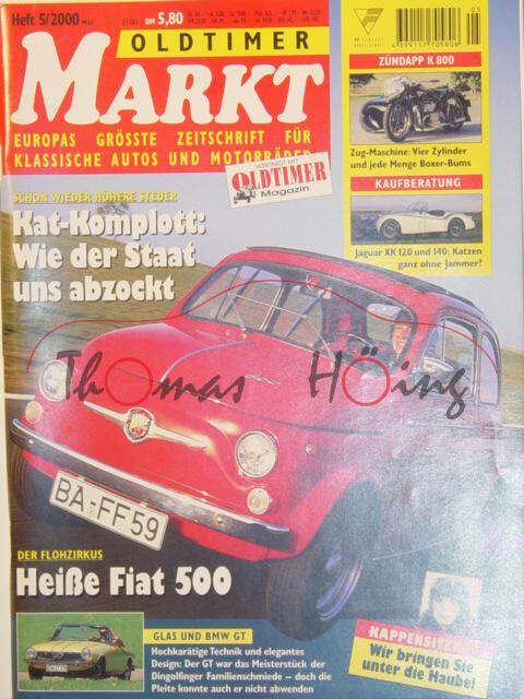 MARKT EUROPAS GRÖSSTE OLDTIMER-ZEITSCHRIFT, Heft 5, Mai 2000