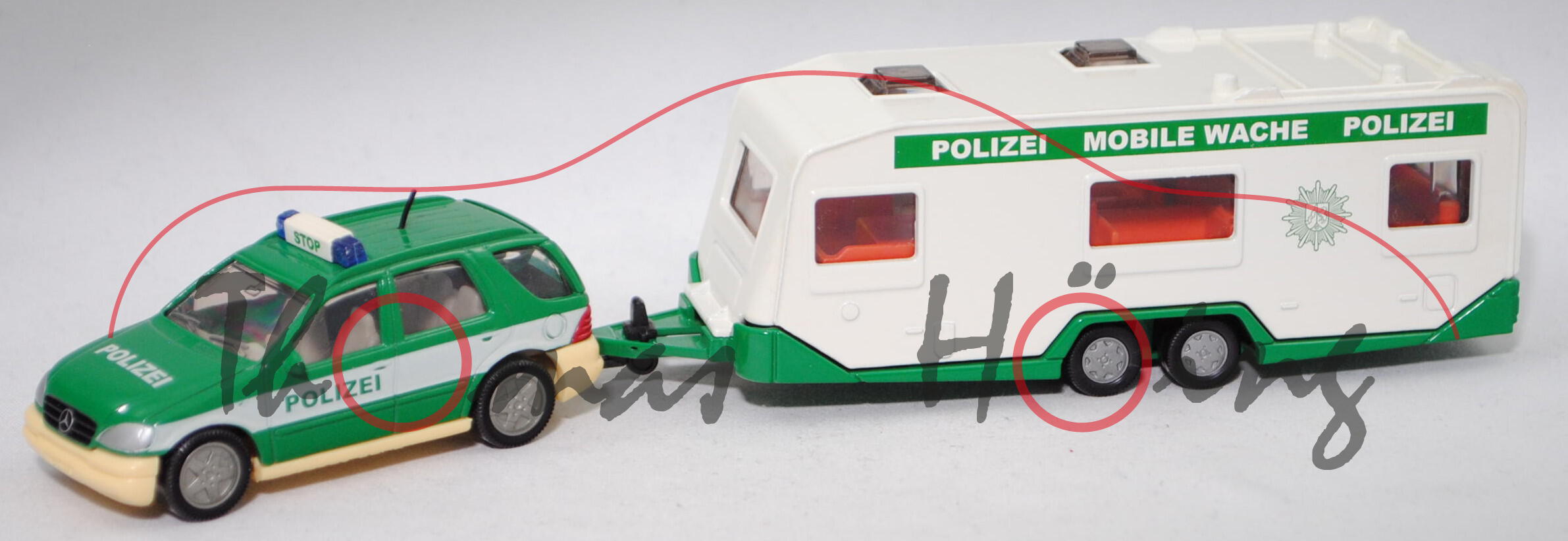 00000 Polizei - Mercedes-Benz ML 320 mit KNAUS EUROSTAR 620 TFS, POLIZEI MOBILE WACHE, SIKU