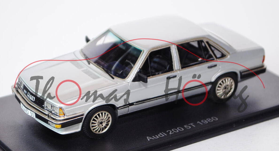 Audi 200 5T (C2, Typ 43, Modell 1980-1982), diamantsilber metallic, innen schwarz, NEO, 1:43, PC-Box