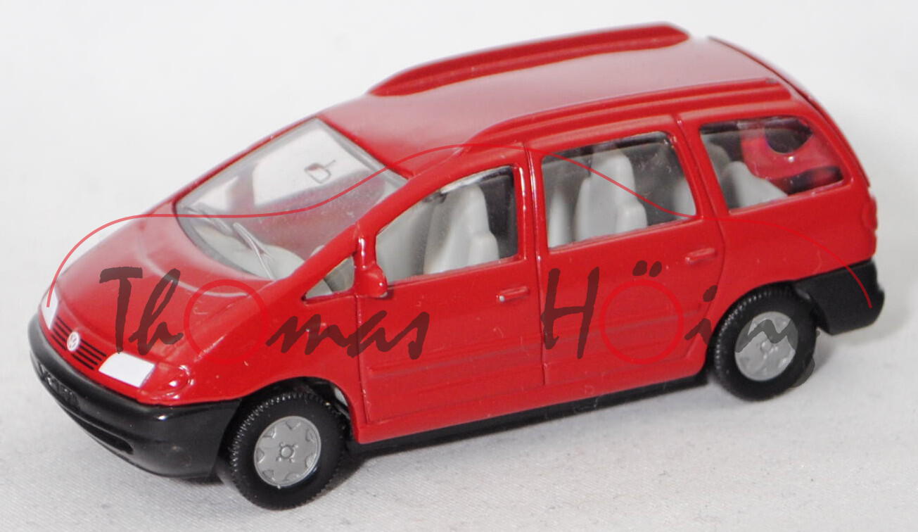 00001 VW Sharan I 2.8 VR6 Carat (Mod. 95-97), rubinrot, Bpr. 6 Zylinder / 5800 U/min, SIKU, 1:55, m-