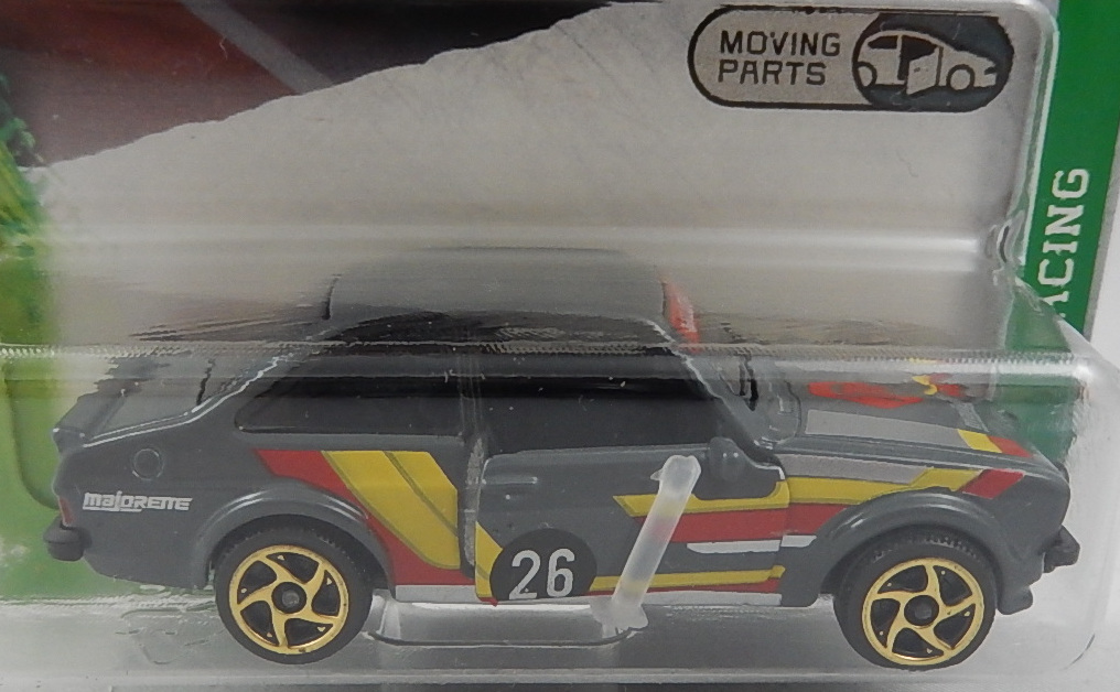 Ford Escort RS 1800 MK II (Typ Escort '75 / ATH / Mk II, Facelift 1 1977, Modell 1977) (Nr. 290B), basaltgrau, Startnummer 26, majorette, 1:55, Blister (RACING CARS PREMIUM)