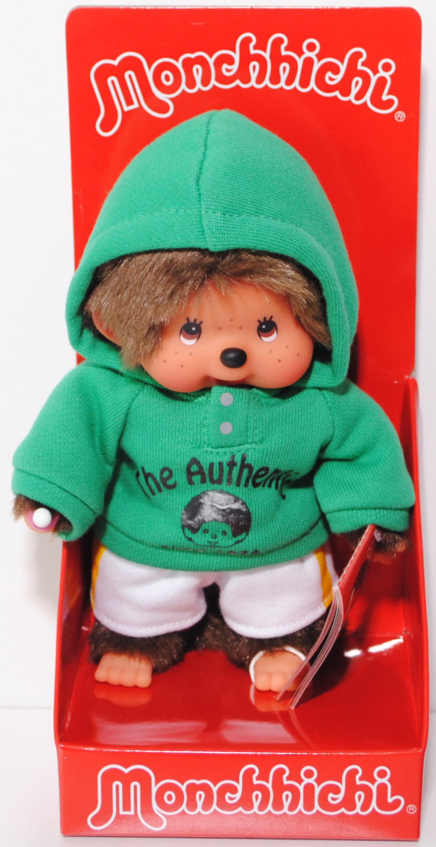 Monchhichi Green Hooded Parka Boy (Junge mit grünem Parka), 20 cm groß, Sekiguchi