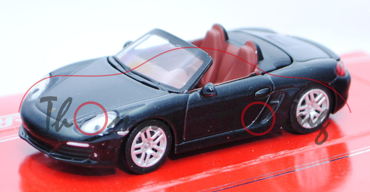 Porsche Boxster S (Typ 981, Modell 2012-), schwarzmetallic, Schuco, 1:64, mb