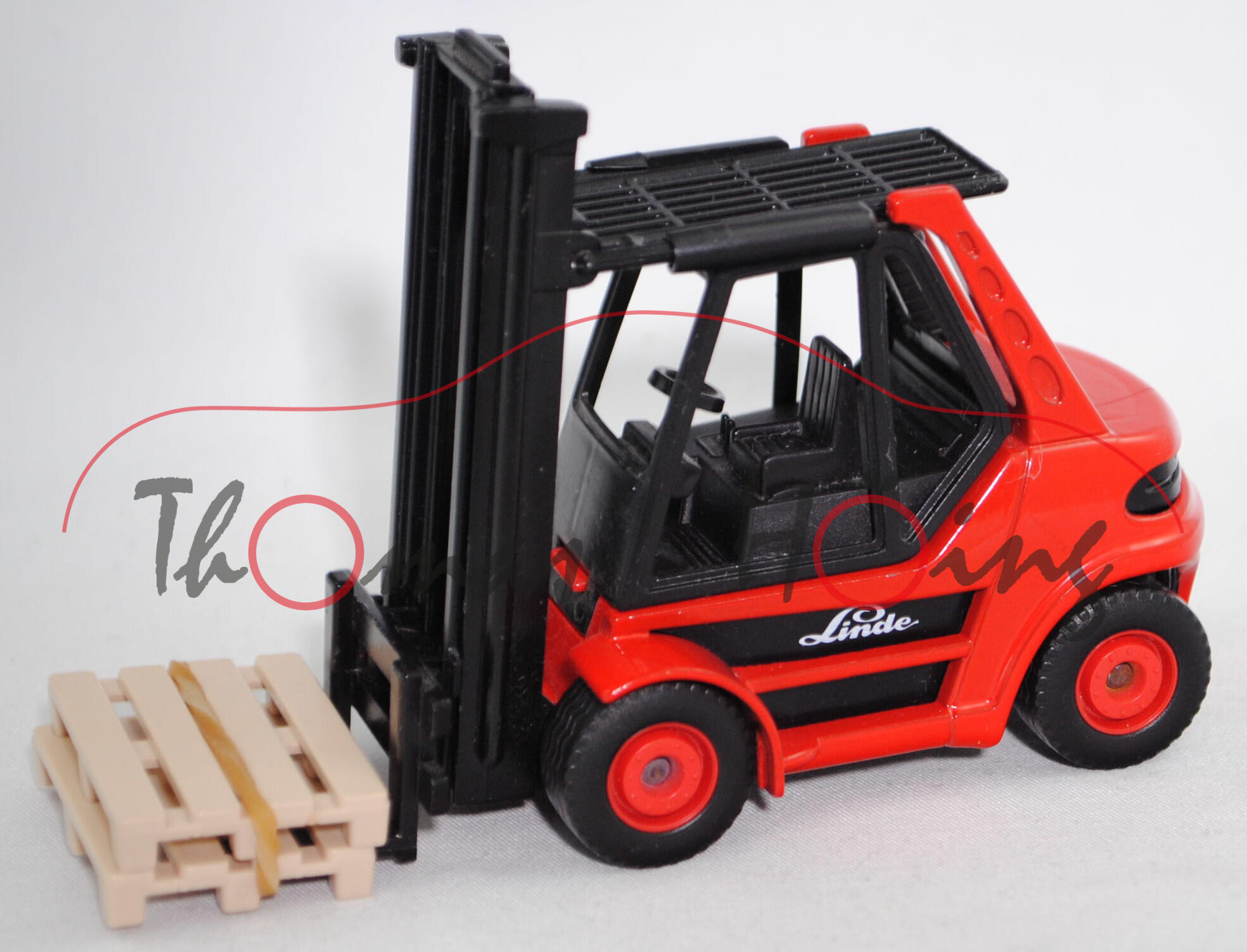 00000 Linde Gabelstapler H 80 D/900 (Baureihe 353-02, Mod. 99-03), rot/schwarz, SIKU, 1:55, L15 (m-)