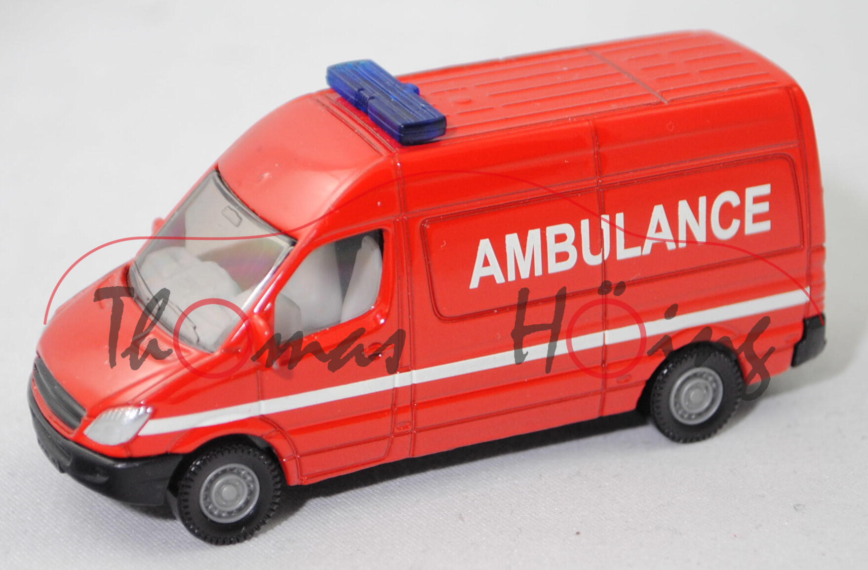 00000 Mercedes-Benz Sprinter II (W 906, Modell 2006-2013) Krankenwagen, rot, AMBULANCE, SIKU, 1:74