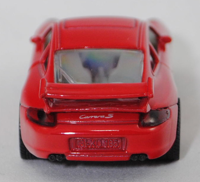 00000 JPS Porsche 911 Carrera S (Typ 997.1 Coupé bzw. 997 MK1 Coupé, Vorfacelift, Modell 2004-2008), dunkel-verkehrsrot, JPS / John Player Team, SIKU SUPER, 1:55, m (Limited)