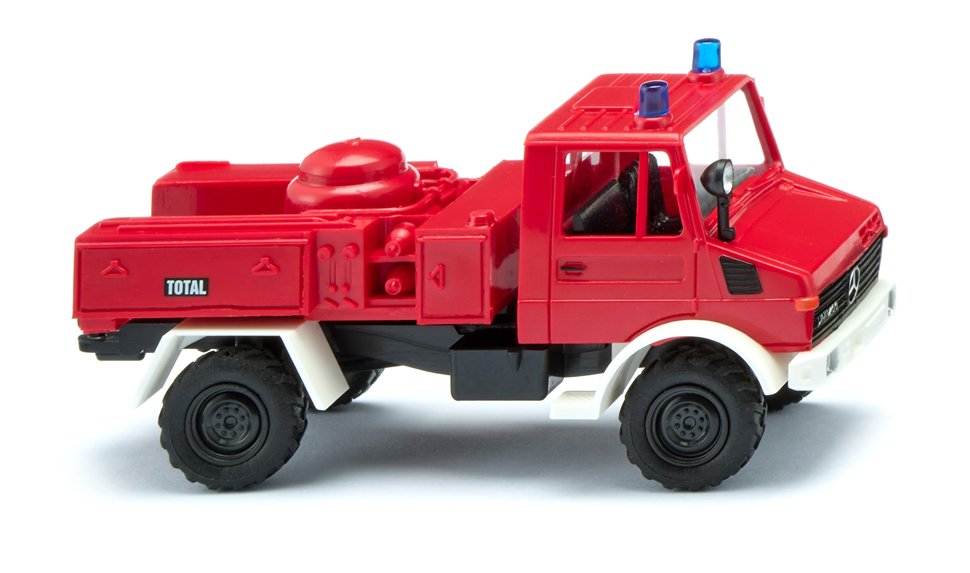 Feuerwehr - Unimog U 1700 L (1. Generation, schwere Baureihe Unimog (SBU), Baureihe 435, Modell 1977-1988) Pulverlöschfahrzeug, karminrot, TOTAL, Wiking, 1:87, mb