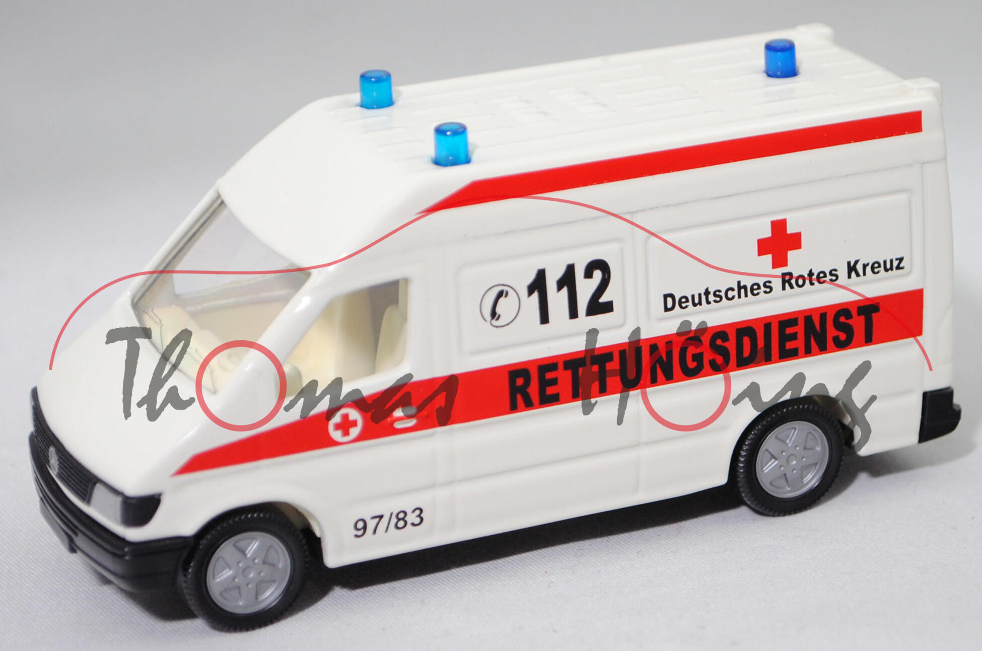 00001 MB Sprinter I Rettungswagen, weiß, C 112/Deutsches Rotes Kreuz/RETTUNGSDIENST, Trage weg