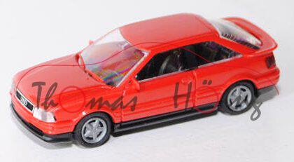 Audi Coupé S2 (B4, Typ 8C), Modell 1990-1995, feuerrot, Rietze, 1:87, Werbeschachtel