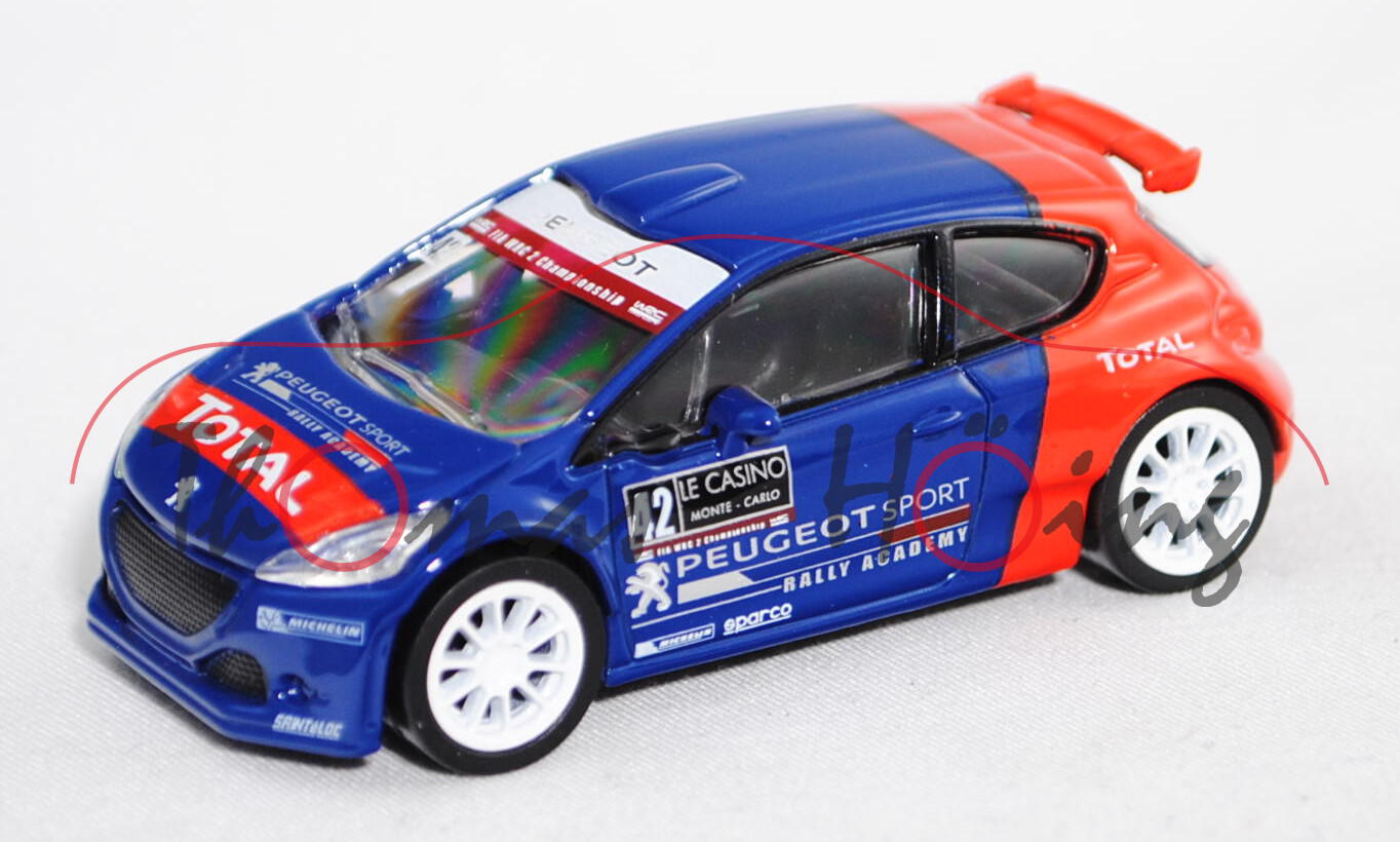 Peugeot 208 T16 R5 WRC (Mod. 13-), blau/rot, Rallye Monte Carlo 2016, Suarez/Carrera, Nr. 42, Norev