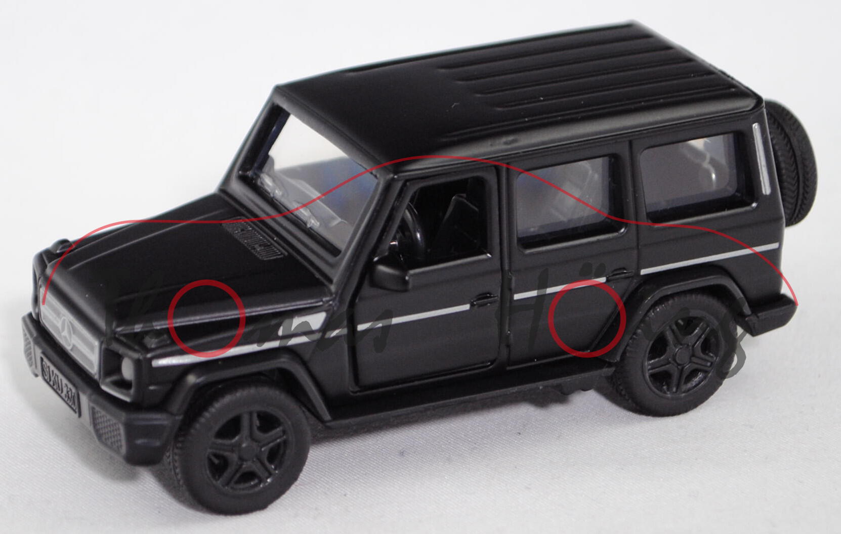 00001 Mercedes-Benz G 65 AMG (W 463 facelift 2012, Mod. 12-15), mattschwarz, SIKU, 1:50, L17mpK