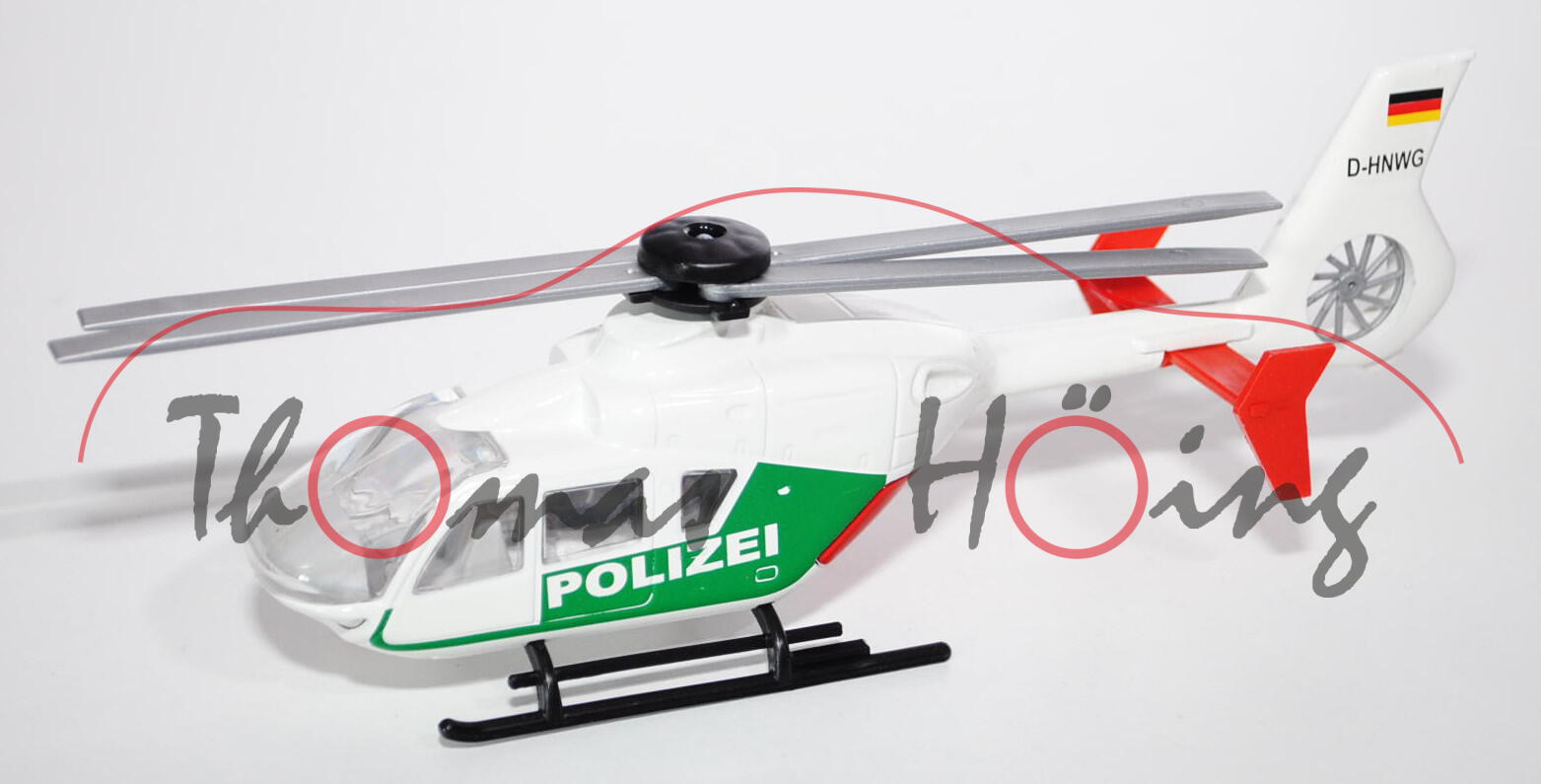 00000 Eurocopter EC 135 (Mod. 96-13) Polizei-Hubschrauber, weiß/grün, POLIZEI / D-HNWG, L15 (Polizei