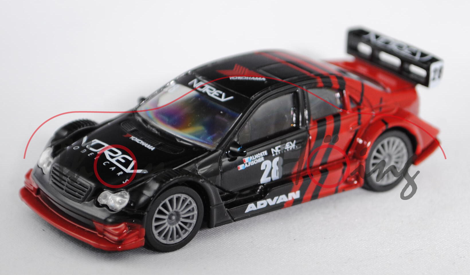 DTM AMG Mercedes C-Klasse (Baureihe W 203, Mod. 2000-2004, DTM-Mod. 2004-2007), schwarz/karminrot, F