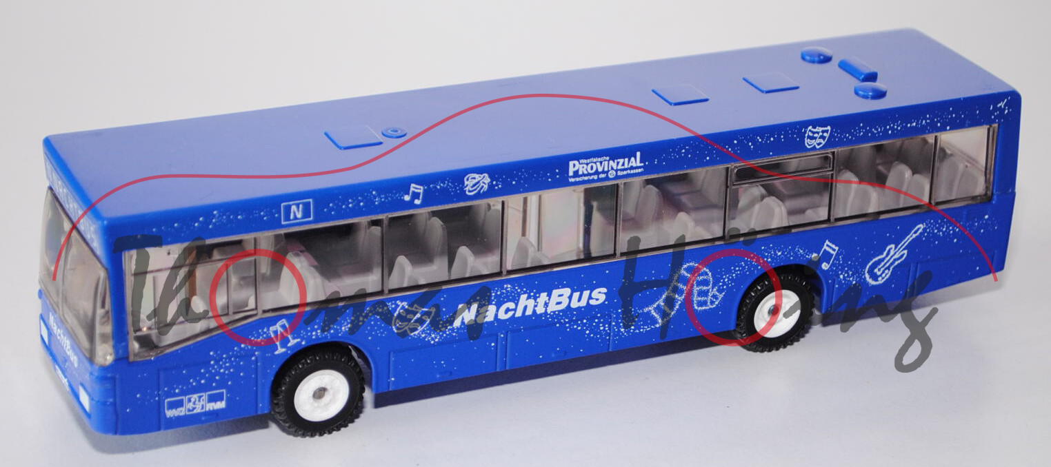 Linienbus Mercedes O 405 N, ultramarinblau, NachtBus / WVG RVM / Westfälische PROVINZIAL / Versicher