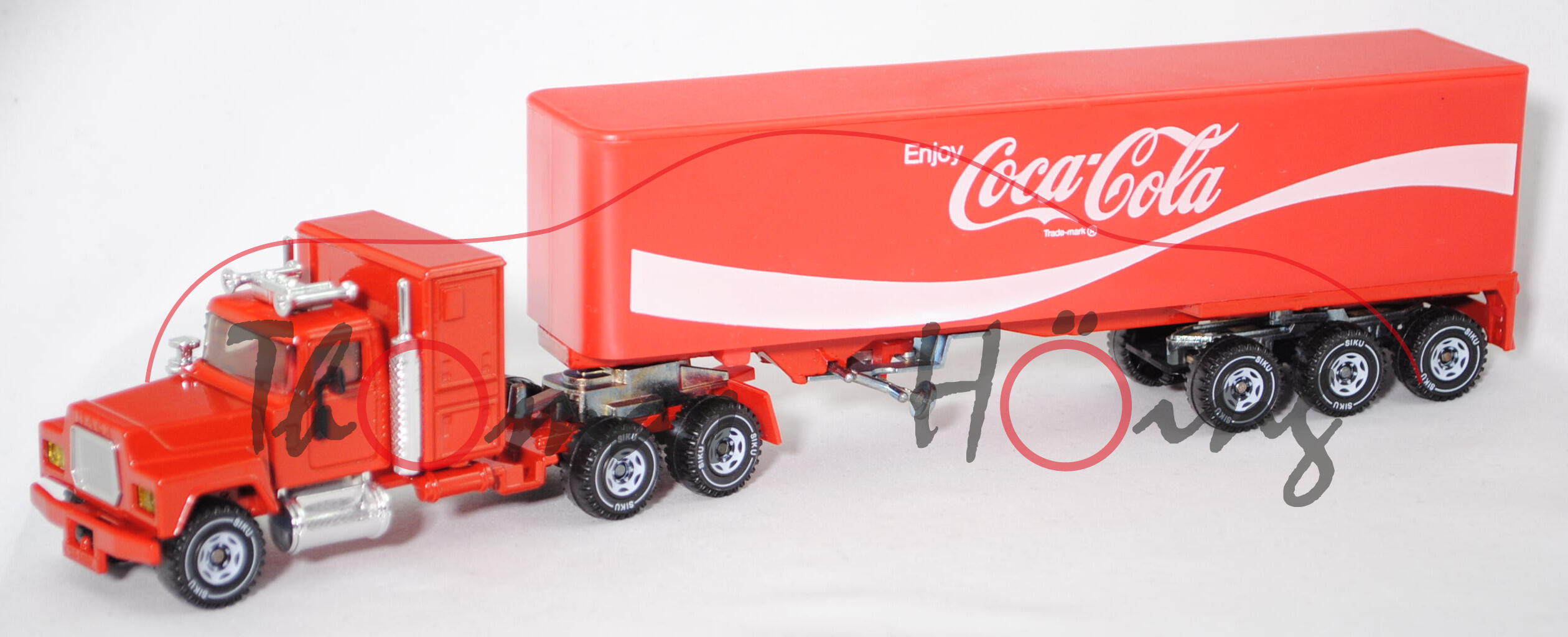 00006 Mack Conventional R612 (Modell 1975-1983) Fernlastzug, rot, Enjoy Coca-Cola / Trade-mark ®