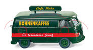 VW Transporter (Typ T1) mit Werbetafel, moosgrün, Cafe Kuhn / BOHNENKAFFEE / Ein besonderer Genuß, W