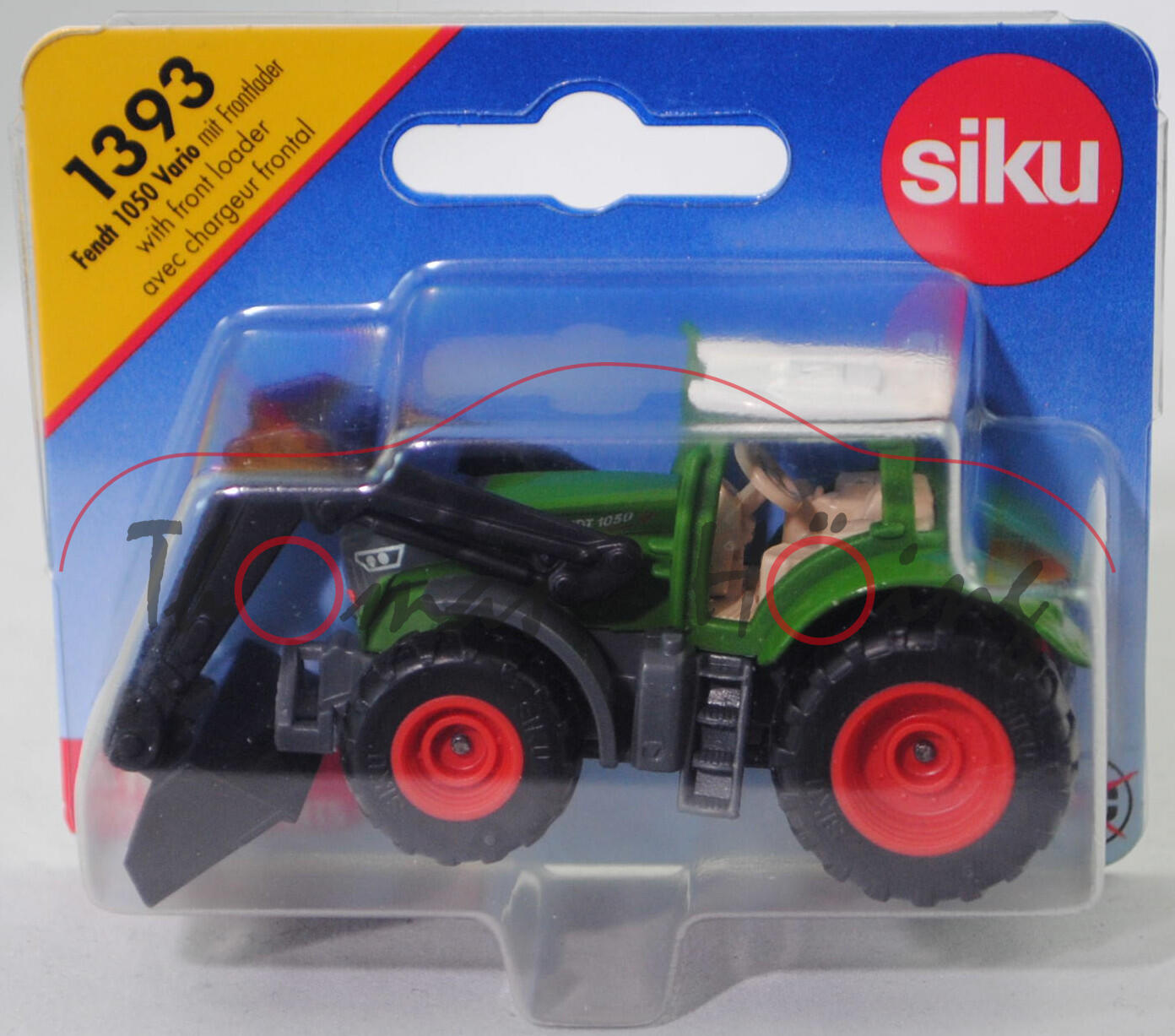 00001 Fendt 1050 Vario ProfiPlus (1. Gen., FWA 530.23, Mod. 19-21) mit Frontlader, hell-grasgrün, zusätzlicher Druck FENDT im Kühlergrill, SIKU SUPER, 1:87, P29e