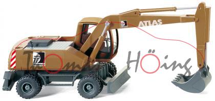 Terex Atlas 2205M Mobilbagger, braunbeige/eisengrau, ATLAS / TEERBAU, Wiking, 1:87, mb