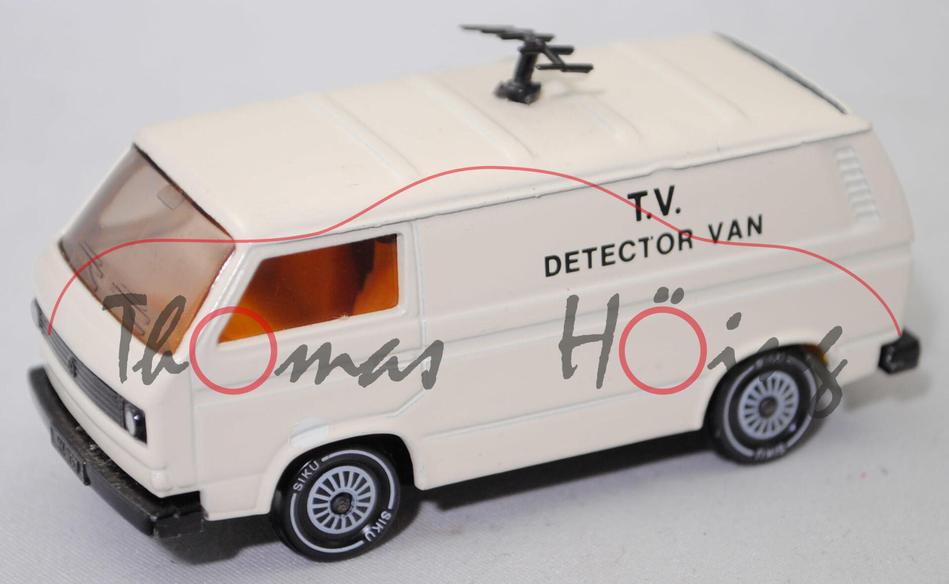 00600 GB VW Transporter (Typ T3, Mod. 1979-1982) Bundespost-Peilwagen, weiß, T.V. / DETECTOR VAN, m-