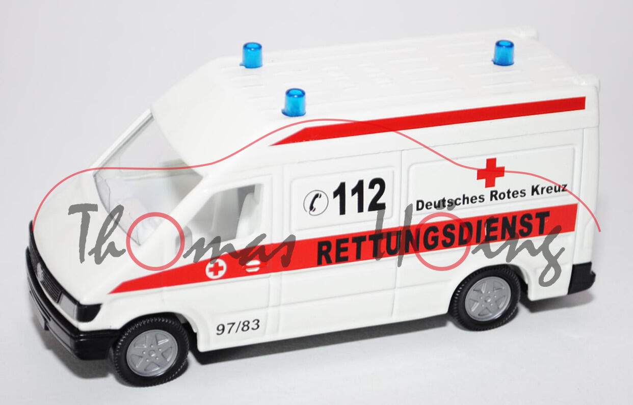 00001 Mercedes Sprinter Rettungswagen, reinweiß/rot, C 112 / Deutsches Rotes Kreuz / RETTUNGSDIENST 