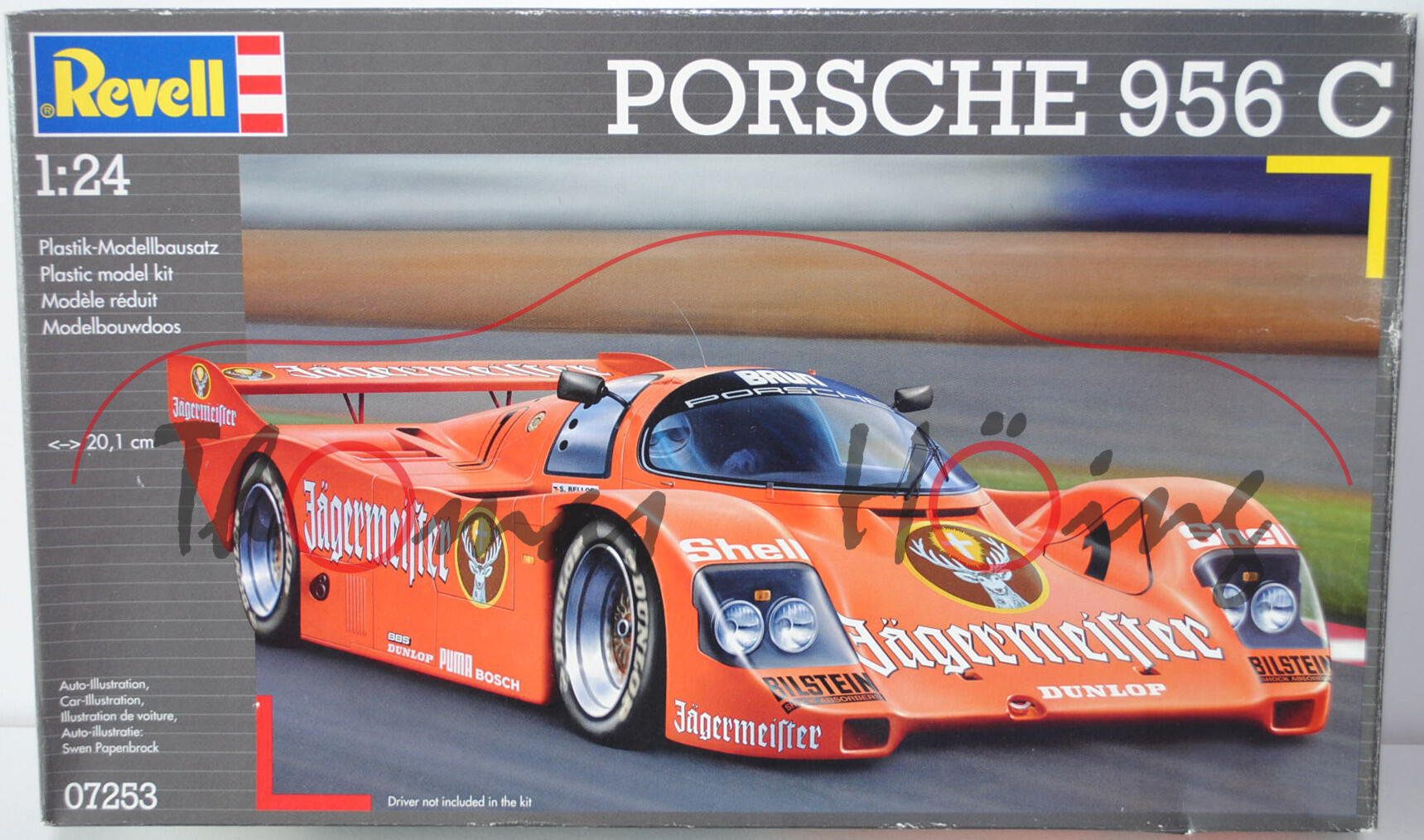 Porsche 956B Gruppe C (Typ 935/76 F6 4v DOHC 2649cc 2x KKK K26), Modell 82-84, orange, DRM (Deutsche