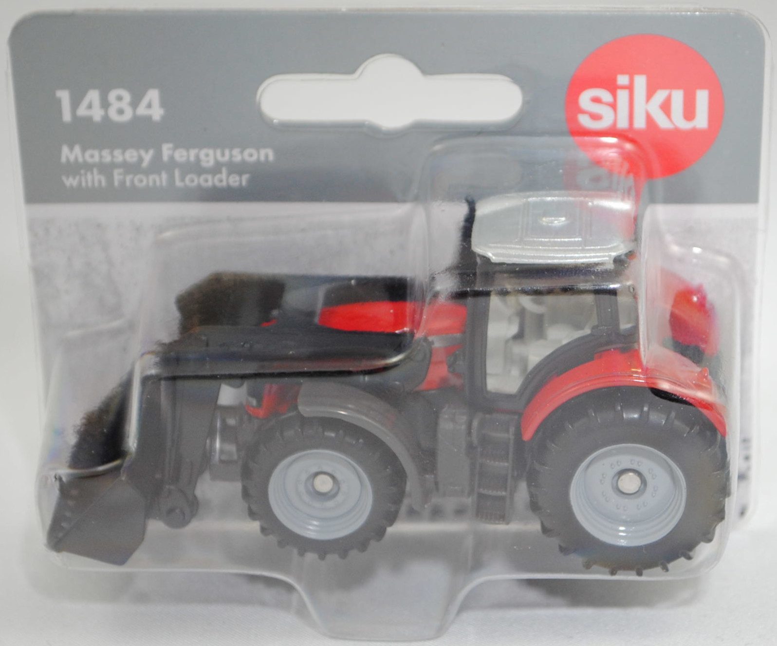 00000 Massey Ferguson MF 8737 Dyna-VT Efficient (Modell 2014-2017) mit Massey Ferguson MF 988 Frontlader, karminrot, Frontlader schwarz, SIKU SUPER, 1:81, P29f