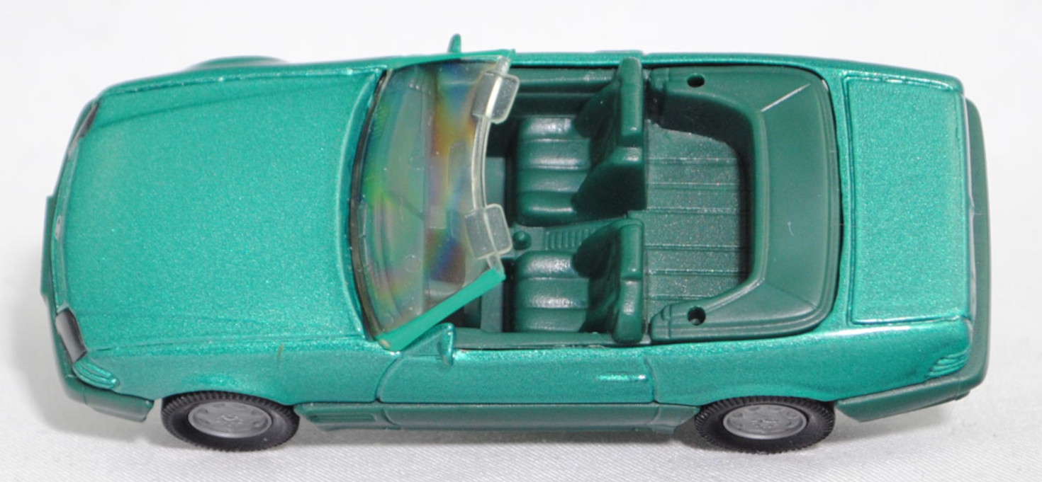 00004 Mercedes-Benz 500 SL (R 129, Modell 1989-1992), türkisgrünmetallic, Stern im Kühlergrill silber, Heckklappe mit Stern, Hong, B7, SIKU SUPER, 1:55, m