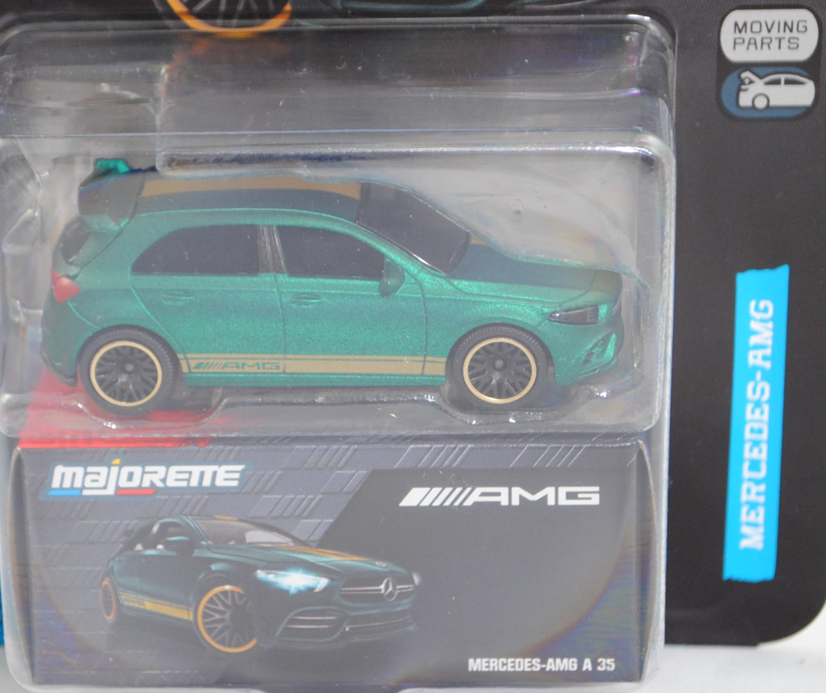Mercedes-AMG A 35 4Matic (W 177, Modell 2018-2022) (Nr. 232H), matt hell-moosgrünmetallic, majorette, 1:59, Blister (MERCEDES-AMG DELUXE CARS)