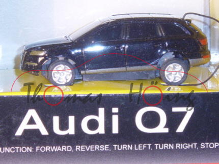 Audi Q7, Mj. 2005, schwarz, mit Fernsteuerung, RASTAR, 1:72, mb