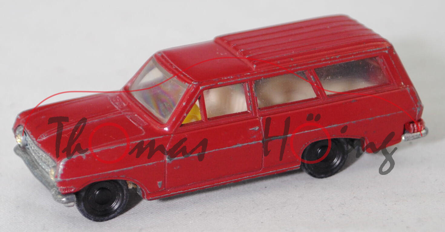 00002 OPEL REKORD CarAVan 1500 (REKORD A, Modell 1963-1965), braunrot, Lenkrad zinkgelb, R1, SIKU, 1:61, vsc