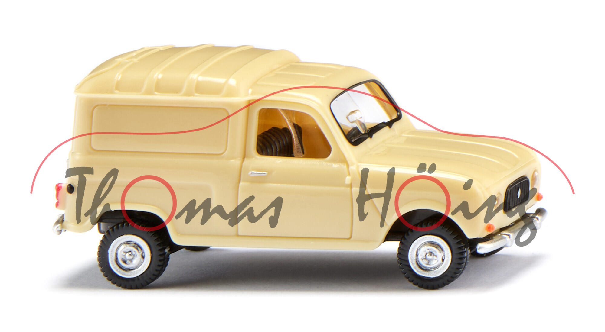 Renault 4 Fourgonnette F4 (Typ R2102, Modell 1962-1967), Karosserie elfenbein, Wiking, 1:87, mb