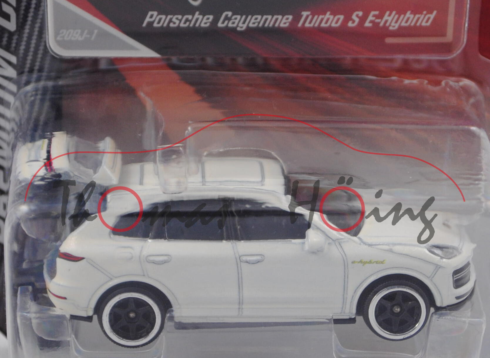 Porsche Cayenne Turbo S E-Hybrid (Modell 2019-), perlmuttweiß, Nr. 209J-1, majorette, 1:64, Blister