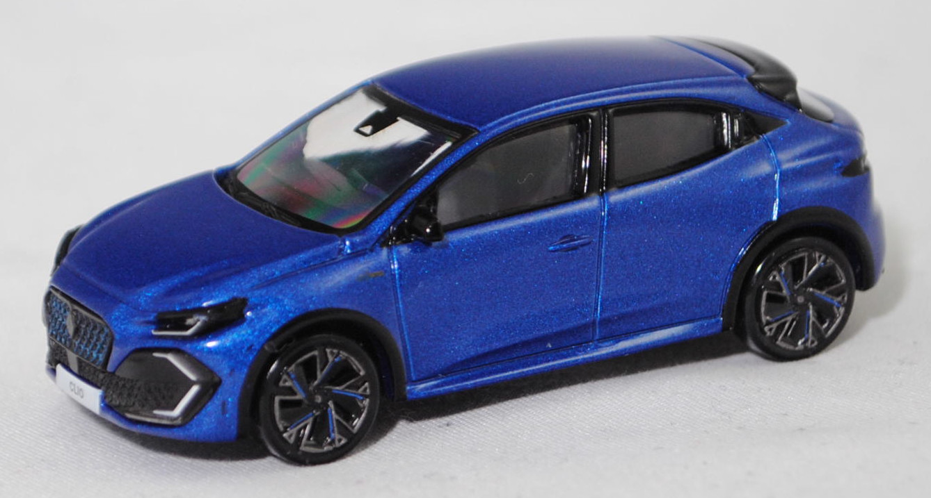 Renault Clio VI Full Hybrid E-Tech 160 Esprit Alpine (6. Generation, R03, Phase I / Vorfacelift, Modell 2026-), iron-blau metallic (Farbcode RQH), Norev, 1:64, mb