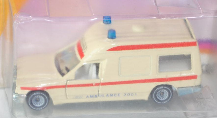 Mercedes 260 E Binz-Ambulanz, hellelfenbein, BINZ AMBULANCE 2001, B4, P23