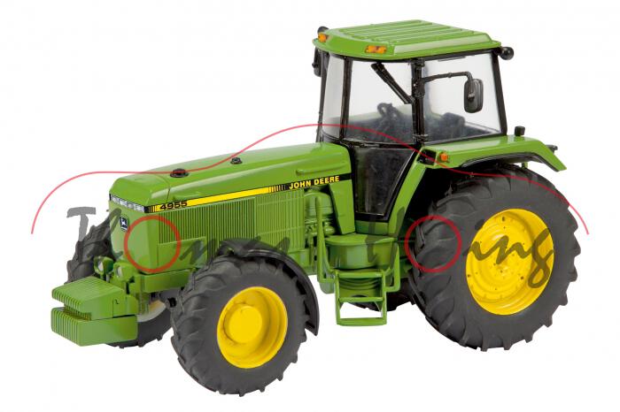 John Deere 4955, smaragdgrün/zinkgelb, Schuco, 1:32, mb